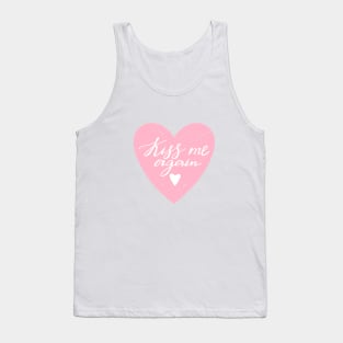 Kiss me again lettering. Quote design with heart. Tank Top